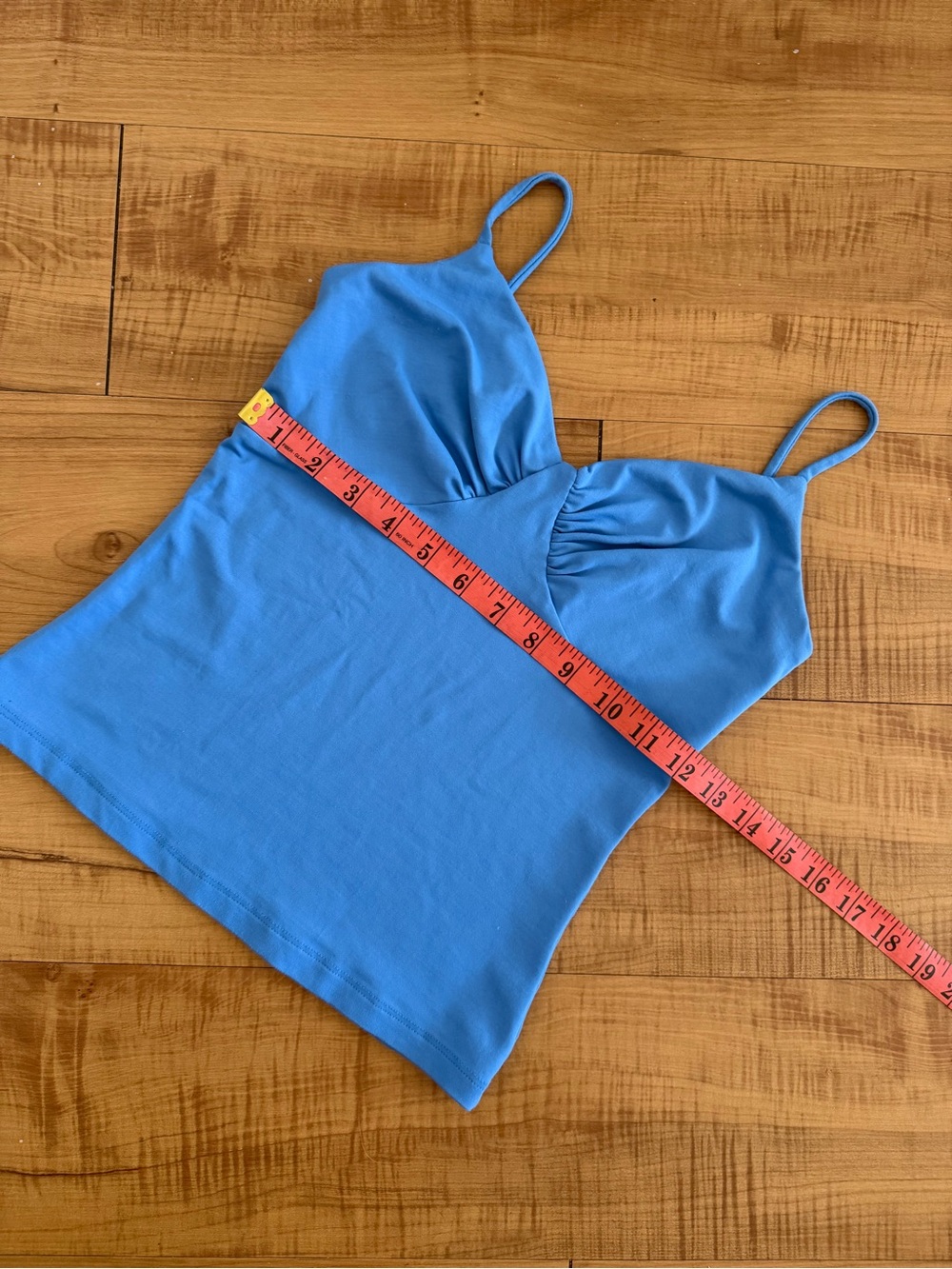 Blue Spaghetti Strap Cami Stretch Top - Picture 3 of 6